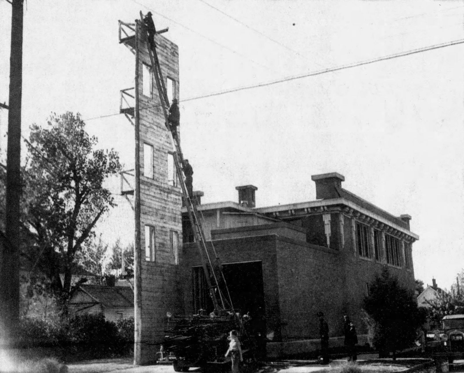 Fire training wall, 1940s